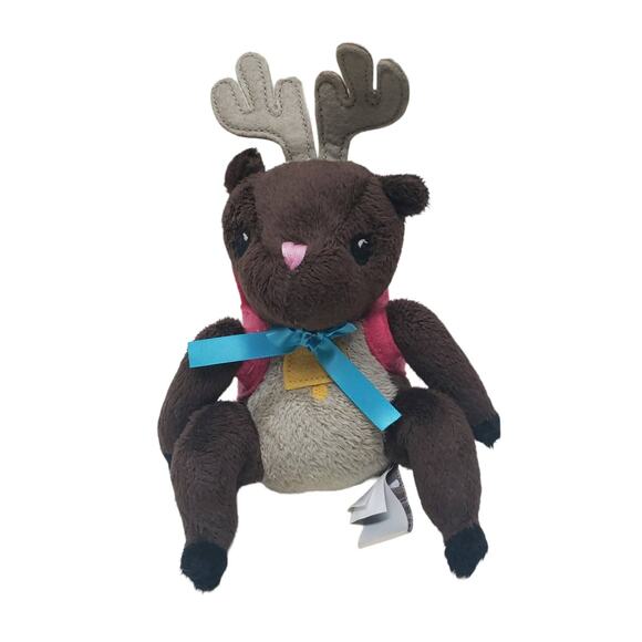 Old Navy Reindeer Plush GC Holder Stuffed Animal - Picture 1 of 10